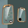 TPU Car Flip Key Case Cover Shell Fob For VW Volkswagen Golf 7 MK7 Tiguan MK2 SEAT Ateca Leon FR 2 Ibiza Skoda Octavia A7