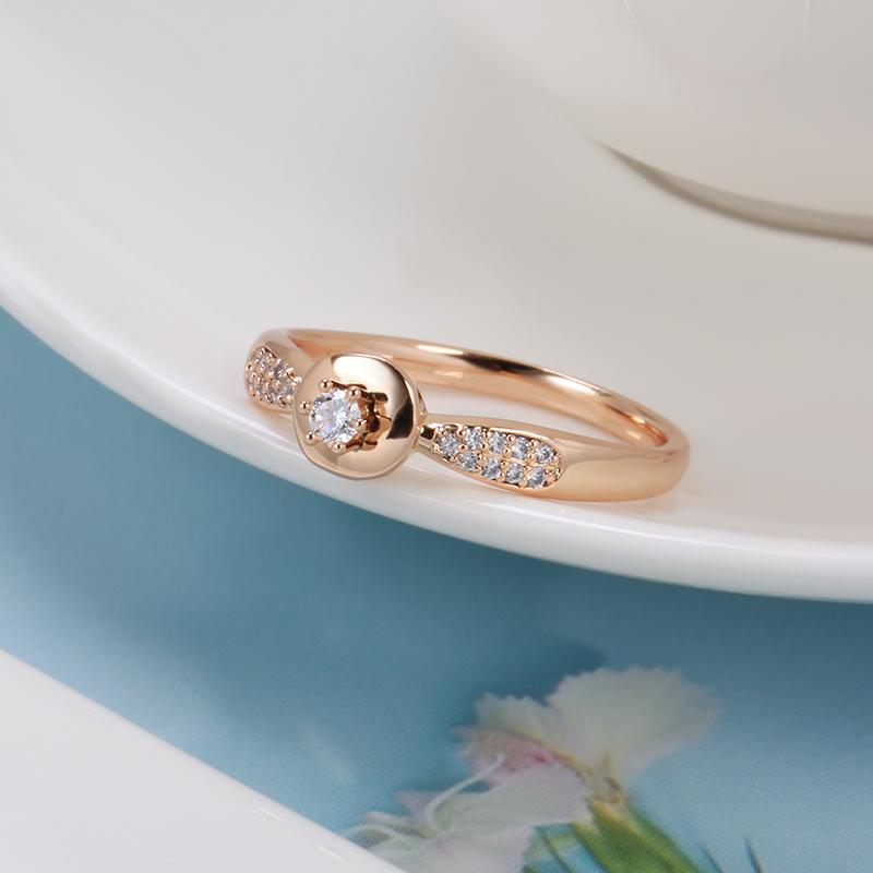 Slim White Zircon Finger Rings For Women Classic Wedding Party Jewelry