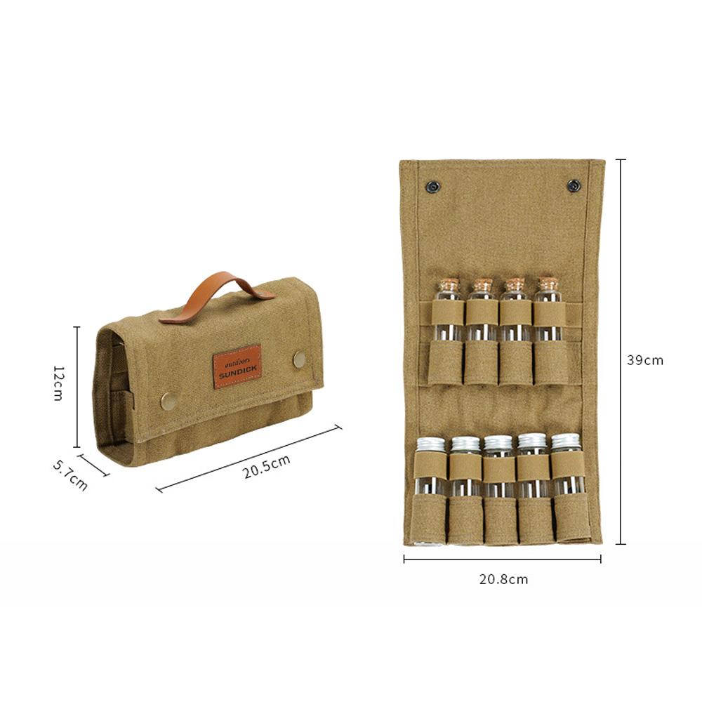 Сумка для хранения бутылок для приправ на открытом воздухе, дорожный держатель для специй с бутылкой для специй для кемпинга, пешего туризма