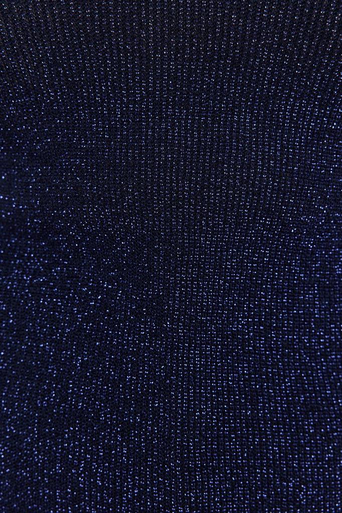 Women's Style Plus Size Gray Strappy Fine Knitted Glitter Blouse