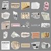 50 Ретро Стикеры для Газетного Журнала: Художественный коллаж-декор для блокнотов, чехлов для телефонов и многого другого - Водонепроницаемый