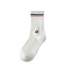 New Women Men Personality Sports Socks Striped Mid Socks Number