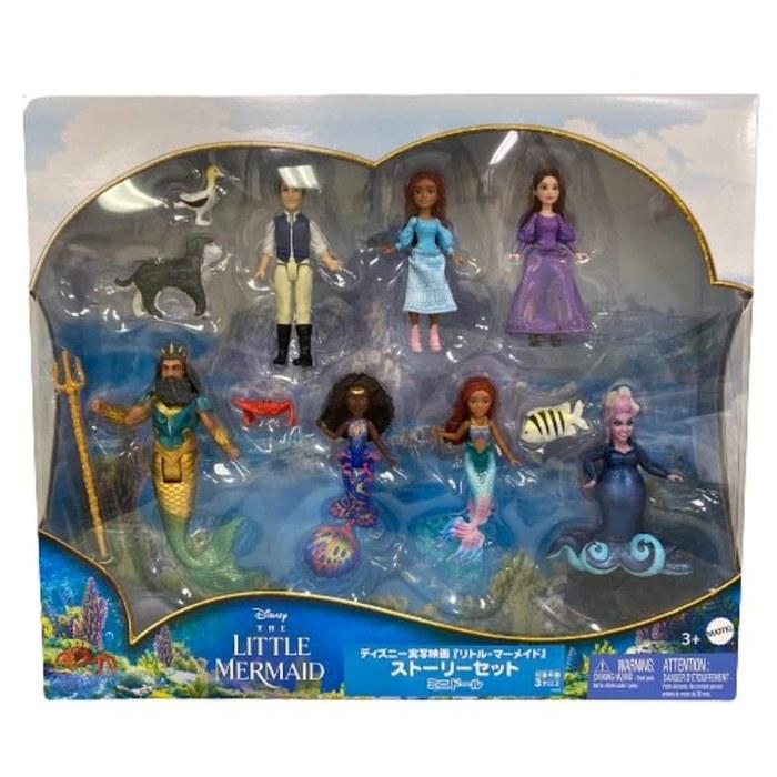 Набор историй Mattel Disney / Игровой фильм «Русалочка» Мини-куклы [7 кукол и 3 фигурки] - Универсальный размер - HND30 Мульти