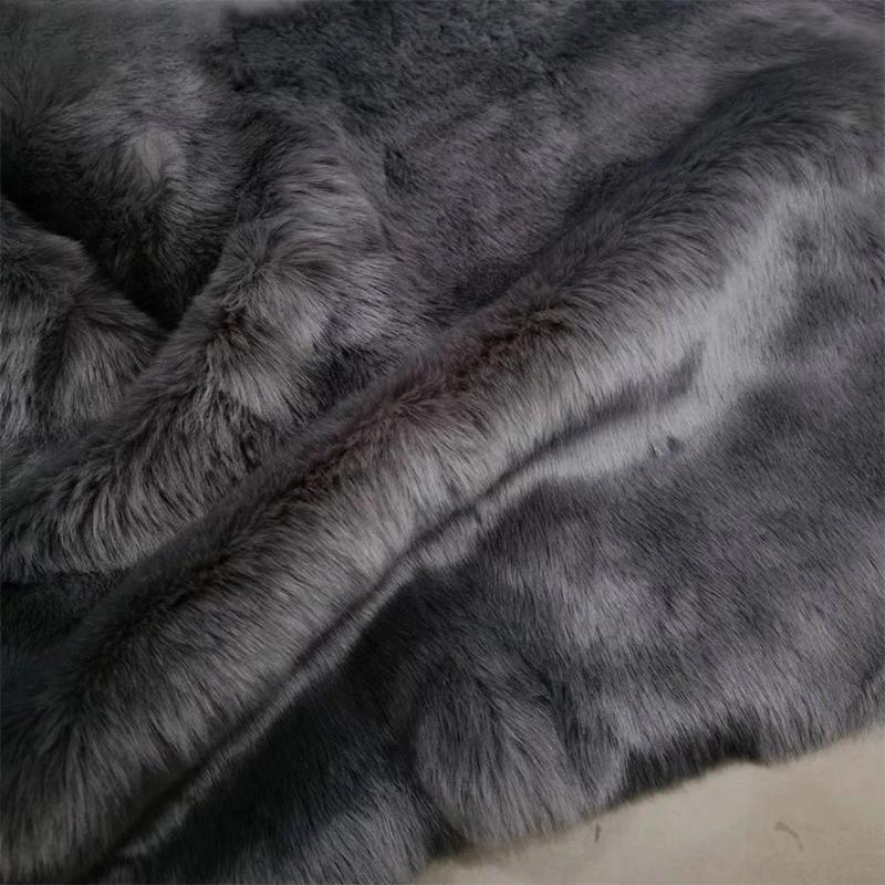 50x180cm Flush Artificial Fur Thickened Imitation Fox Fur Grass Faux Fur Fabric for Counter Decoration Carpet Clothes Scarves
