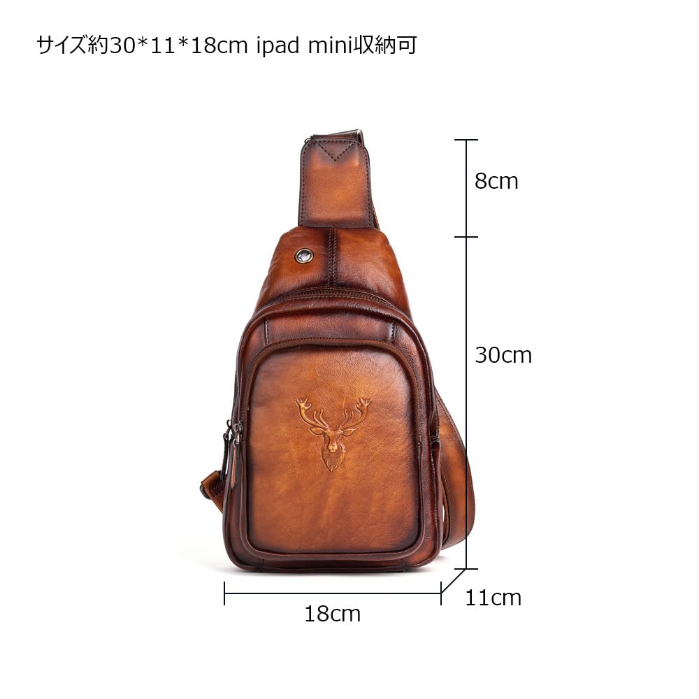 Whatna Сумка-кроссбоди из натуральной кожи телячьей выделки с отверстием для наушников 13541, сумка в античном стиле, мужская, на одно плечо, (черный)