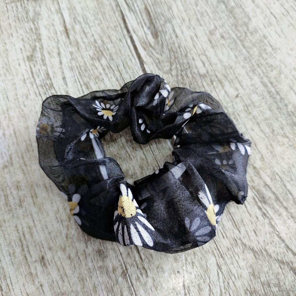 Резинки для волос эластичные мягкие марлевые резинки с узором в виде ромашек толстые кишечные резинки для волос аксессуары для волос