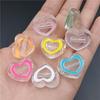 4pcs Acrylic Transparent Drip Oil Love Beads DIY Handmade Material Jewelry Phone Case Accessories