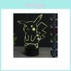 Светодиодная 3D-лампа Пикачу из Pokemon Go Премиум-качества с 7 яркими цветами и сенсорным переключателем