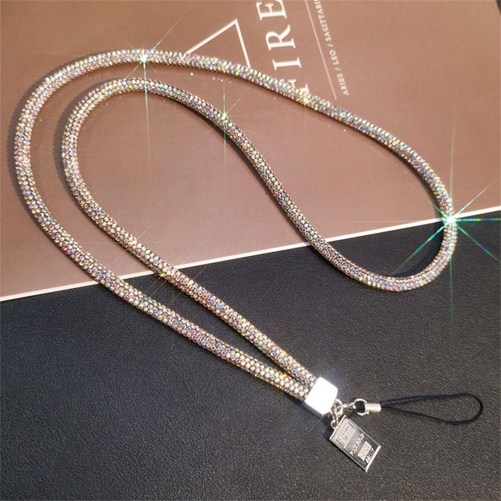 Full  Rhinestone Phone Lanyard  Pendant Long Phone Straps  Phone Accessories