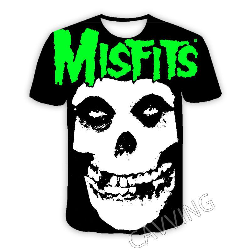 Футболка с 3D-принтом The Misfits Casual для женщин и мужчин, летняя, с круглым вырезом, коротким рукавом, модная, с графическим рисунком, для косплея