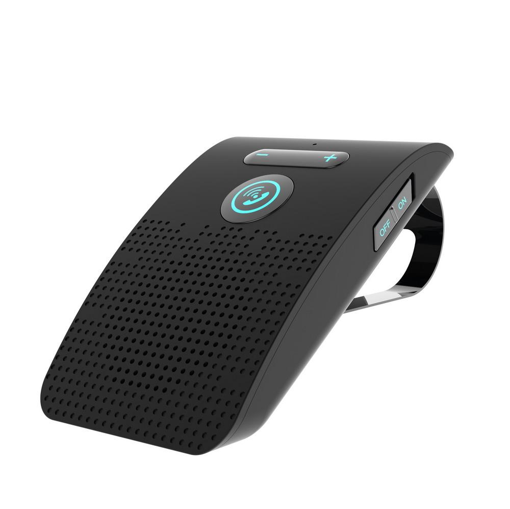 Автомобильный комплект громкой связи Bluetooth 4.2, зажим для солнцезащитного козырька, беспроводной аудиоприемник, громкая связь, музыкальный плеер, двойной микрофон