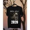 Bon Jovi 2020 Хлопковая футболка с коротким рукавом Унисекс Все размеры от S до 2345XL Унисекс Футболка