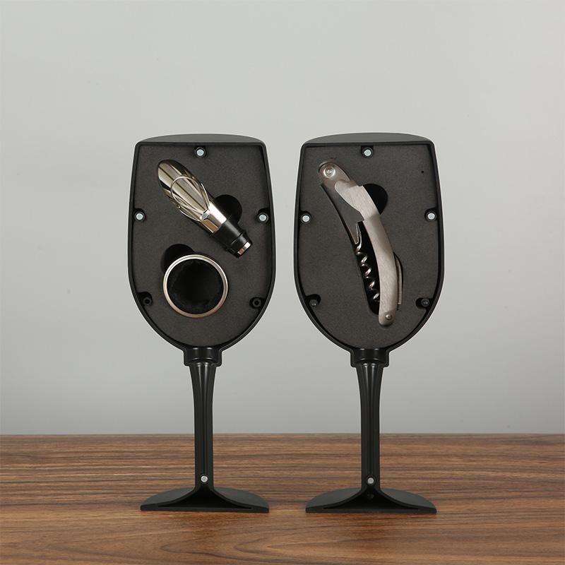 Bochen 2026 Bar Bottle Opener Set Various Combinations Wine Opener Set with Red Bottle Shape Stainless Steel Bar Tools Gift Set