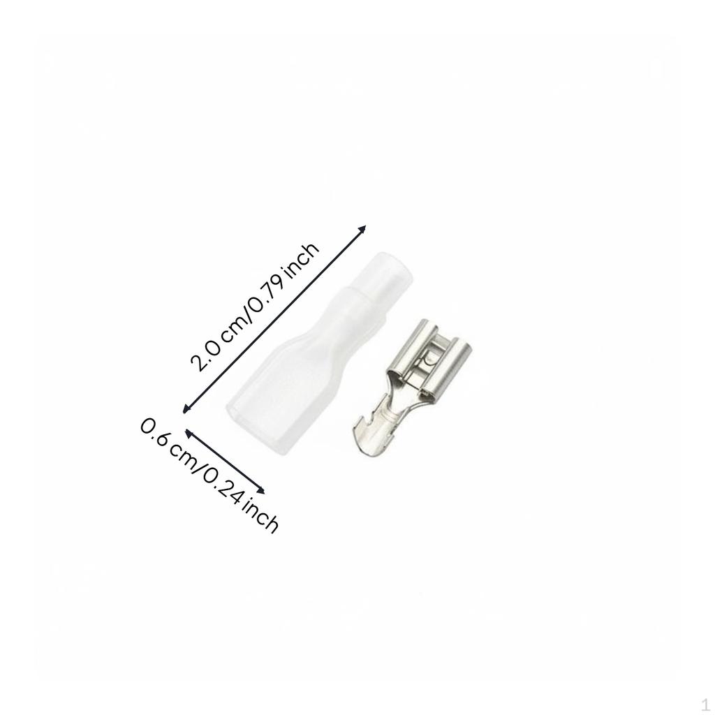 Spade Terminal Connector, Copper Crimp, 2.8mm/4.8mm/6.3mm, Assortment Kit Silver 4.8mm