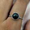 Черный драгоценный камень оникс стерлингового серебра 925 пробы ювелирные изделия кольца ручной работы PQY-IJ5889