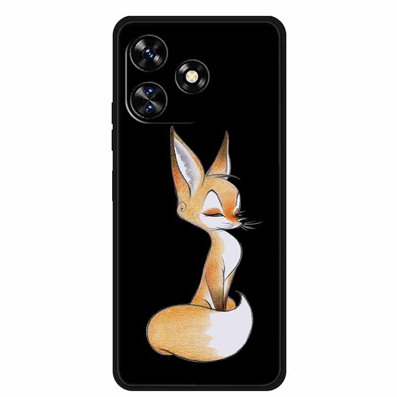 Чехол For Oukitel C51 Чехол Милый Мультяшный Кот Черный Силиконовый Мягкий Чехол для Телефона For Oukitel C51 Задняя Крышка Чехлы C 51 Coque 6.8" Capa
