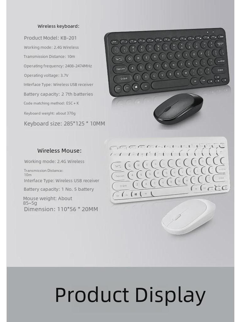 Беспроводная бесшумная клавиатура и мышь Chocolate Keycap для офисного и портативного использования с быстрой доставкой