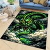 Green Flaming Dragon Swirling Through Clouds Carpet for Living Room Bedroom Sofa Home Decor Rus Non-slip Floor Mat Luxury Gift