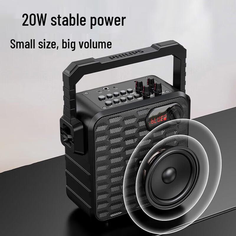 Philips SD60X Portable Outdoor Karaoke Speaker with Wireless Mic