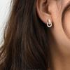 Серьги-гвоздики с круглыми каплями белого масла для женщин, изысканные сверкающие хрустальные геометрические круглые серьги, украшения для вечеринок, подарки