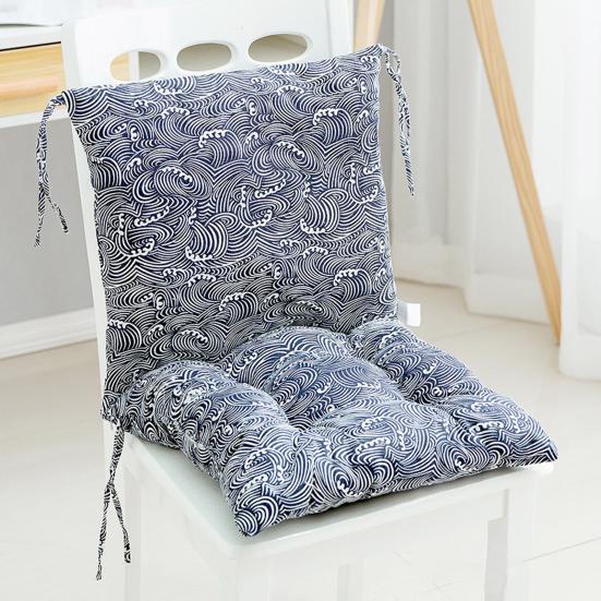 Подушка для кресла с высокой спинкой с геометрическим принтом, подушка для кресла-качалки, подушка для сиденья и спинки с ремешками для уличного кресла для патио