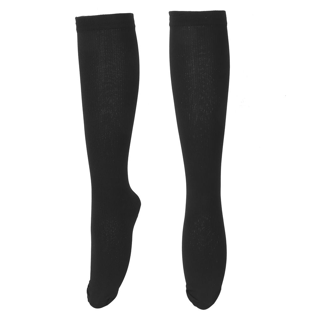 Компрессионные носки эластичные мягкие дышащие беговые спортивные носки для мужчин и женщин черные