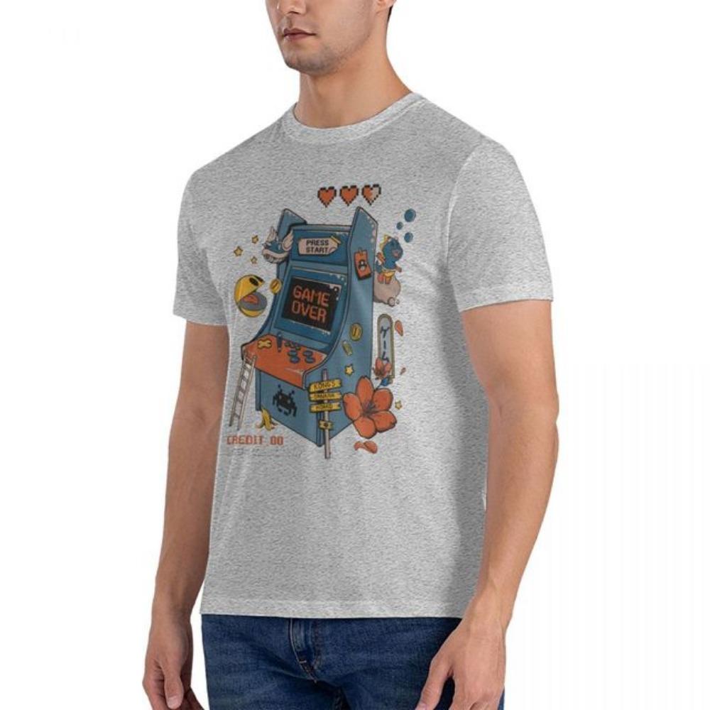 Мужская рубашка Arcade Adventure Crew Neck tshirt oversize Tops Mens T Shirt Clothing Sleeve Tees 3D Printed Shirt