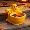 Small Storage Container for Trinkets 3D Printed Ghost Candy Bowl Halloween Party Decorations, Multi-functional Desktop Cute Macaron Color Trinket Dish
