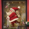 Christmas Cartoon Santa Claus Gingerbread Man Glass Window Sticker Xmas Decor Wall Stickers Merry Christmas Happy New Year