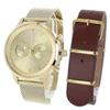 TRIWA Unisex Neville Chrono Gold Mesh Brown Leather Watch with Replacement Strap [TRIWA] Men's Women's NEST104-2-ME021313-br [Item]