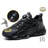 Men's Safety Shoes Composite Toe Shoes Work Boots Indestructible Waterproof Shoe Durable Safety Work Shoes Rotatable Buckle