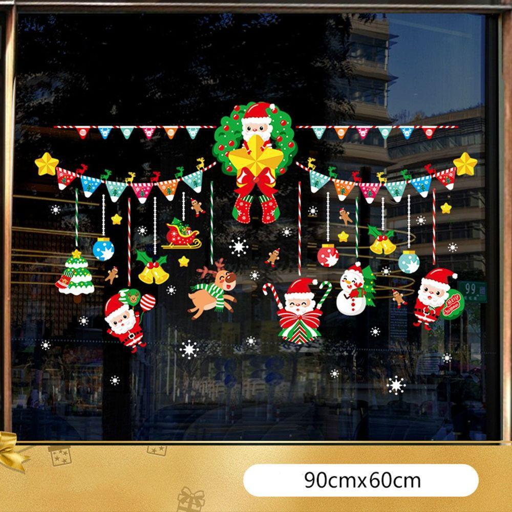Navidad Gifts Decor Новогодние рождественские вечеринки Наклейки на окна Веселые рождественские настенные наклейки