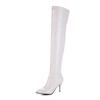 Sexy Thigh High Boots Women's Winter Shoes Zipper Black Red Heeled Over-the-knee Boots Fetish Party Shoes Ladies Large Size