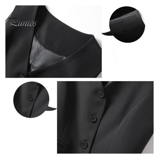 Женский жилет однобортный однотонный без рукавов с V-образным вырезом, облегающий строгий деловой кардиган в стиле ретро для офиса, свадьбы, банкета, жилет