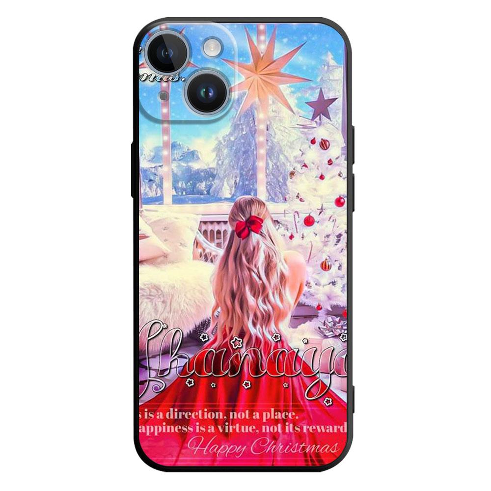 Чехол Merry Christmas Gift Girl для Apple iPhone 11 XR XS X 14 Plus 7 8 6S 13 Pro Max SE 12 Mini 14Pro 7+, силиконовый матовый чехол