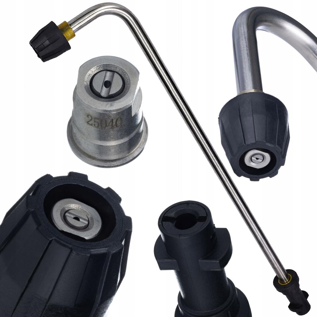 Rosfix Lanca Dysza Kątowa 90° 80 Cm – Kompatybilna Z Myjkami Karcher K2-K7 | Ciśnienie 160 Bar | Wymienna Dysza Płasko-Strumieniowa