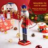 1Pcs/3Pcs 38CM Christmas Nutcracker Soldier Puppet Desktop Ornament Wooden Handmade Doll Home Decoration Christmas Gift