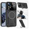For Xiaomi 12T Pro Case Magsafe Magnetic Wireless Charge Armor Cases For Xiaomi Mi12T Mi 12T Pro Ring Stand Phone Cover