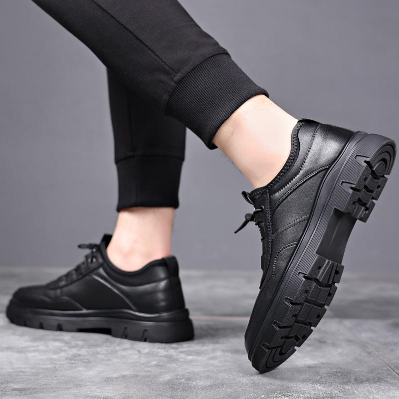 Мужская повседневная обувь Кожаная обувь для ходьбы Мужская обувь плюшевая теплая Удобная обувь Роскошные мужские кроссовки Обувь мужская Спортивная обувь Мокасины