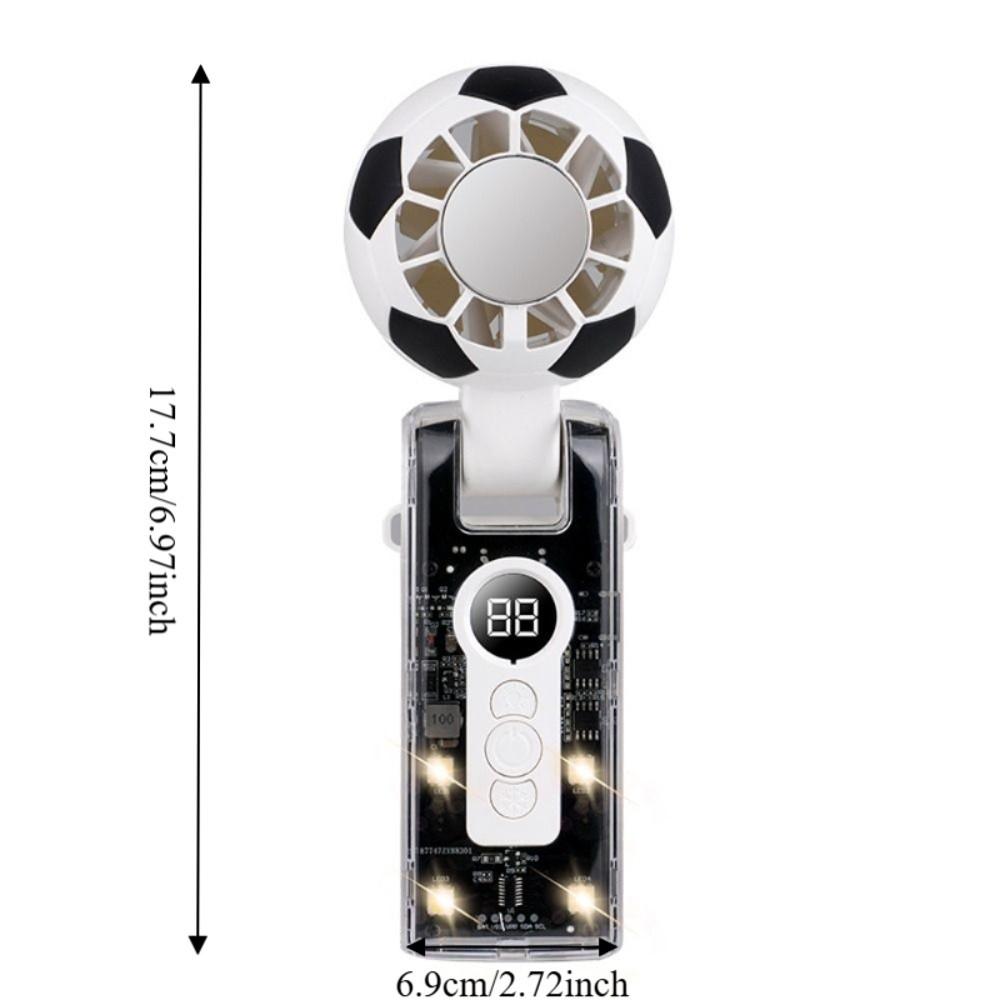 Soccer-Shaped Mini Handheld Fan Ice Cooler Turbo Fan Portable Pocket Fan  Outdoor