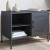 VidaXL TV Cabinet Anthracite 68x39x50.5 Cm Steel, TV Stand, TV Sideboard, Multimedia Cabinet, TV Bench, Hi-fi Cabinet 842998
