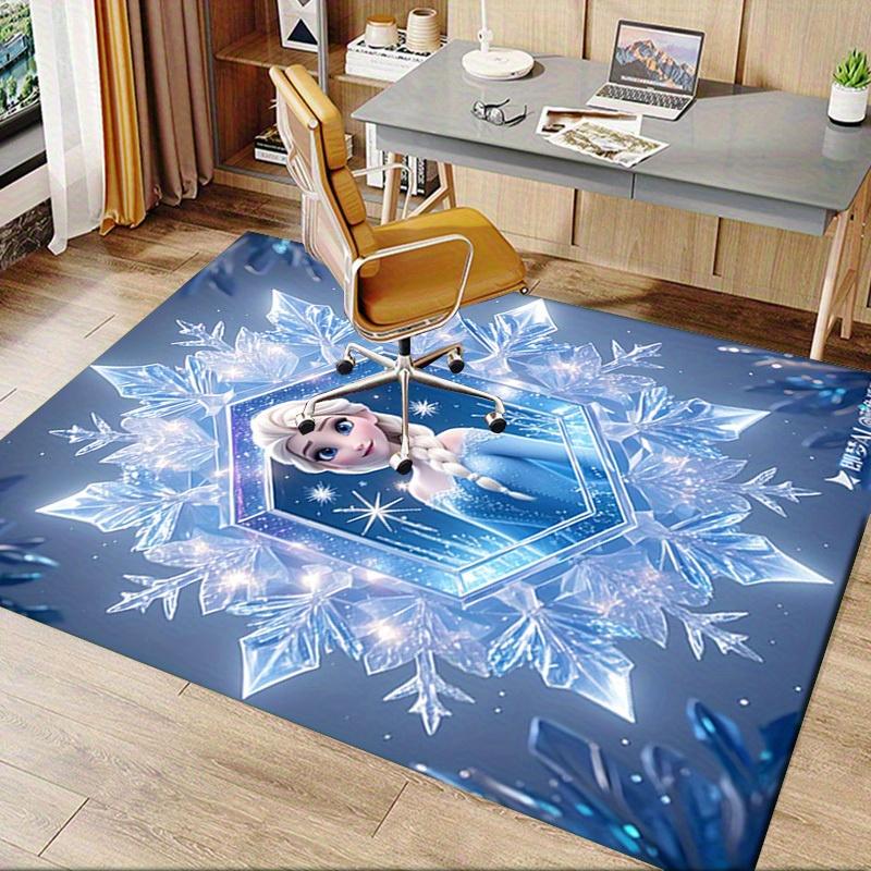 3D-печатный коврик Эльза, Холодное сердце, Снежинка, Противоскользящий коврик для офиса, стирающийся в машине, для гостиной, спальни, офиса - Разные размеры
