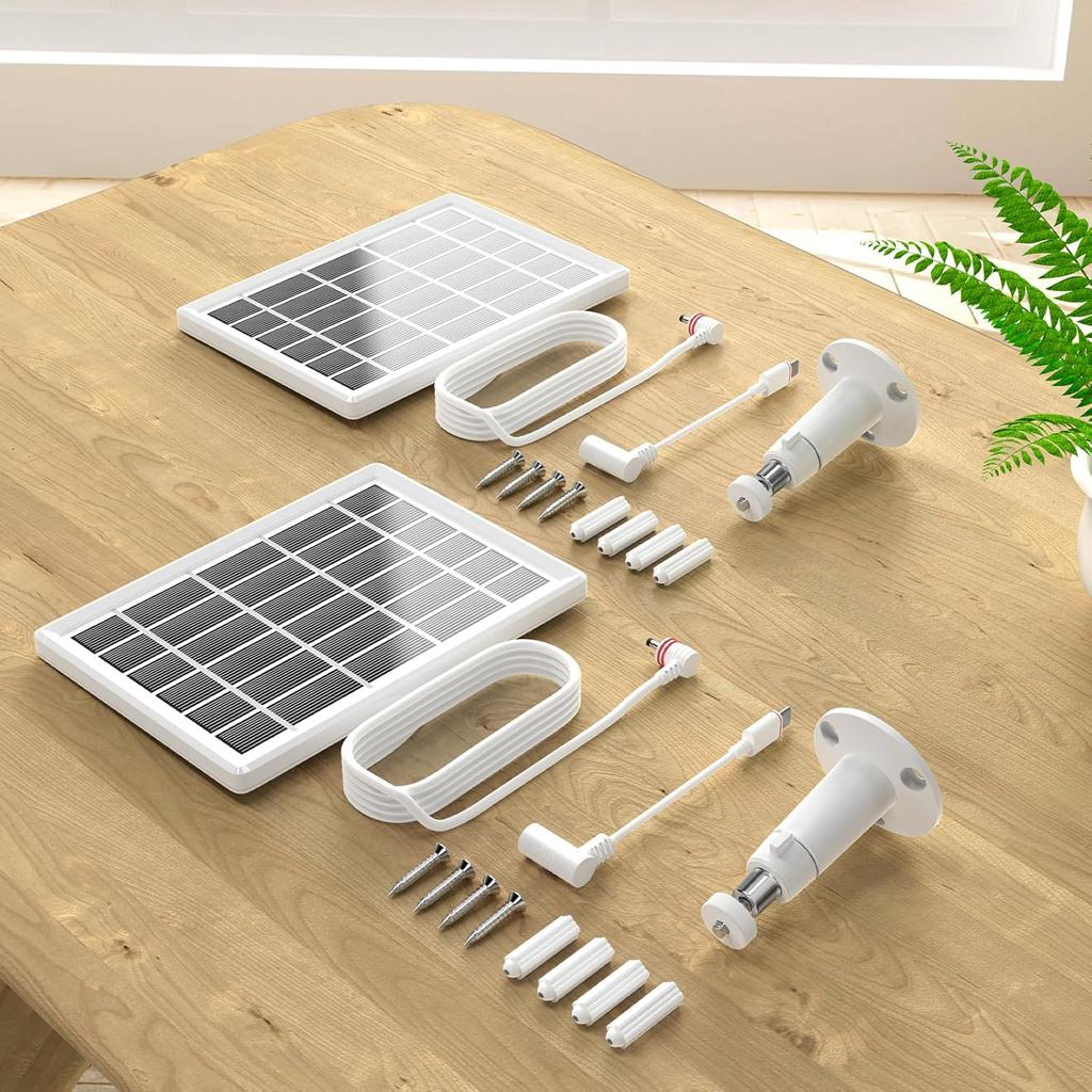 Солнечная панель для камеры Ring, солнечная зарядка для видеокамеры, совместимая с аккумулятором Ring Stick Up Cam, аккумулятором Stick Up Cam Pro, аккумулятором Spotlight Cam Plus,