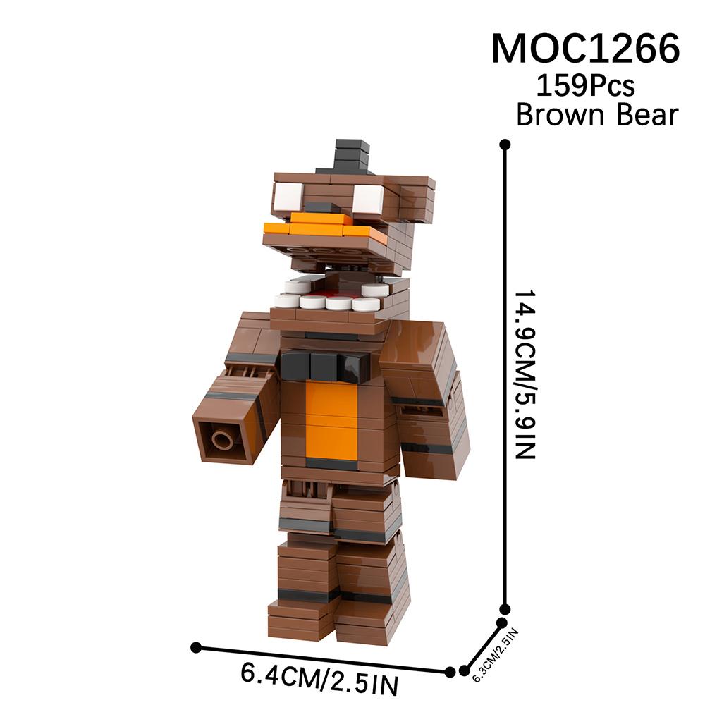 MOC WM2612 Медведь Сцена Ужасы Игровая Фигурка Совместимая WM6170 Строительные Блоки Игрушки Для Детей Друзей Подарок На День Рождения Животное