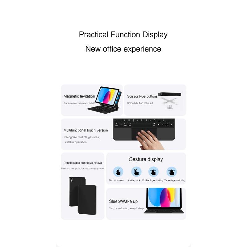 Magic Keyboard for iPad Pro 11 12.9 Air 4 Air 5 for iPad 10th Generation Pro 12.9 6th 5th 4th 3rd Gen Smart Cover Magnetic Case