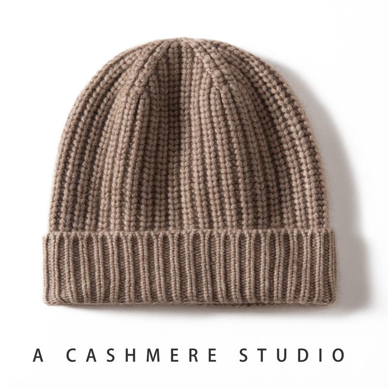 Cashmere hat for men and women winter heavy thickened cashmere hat knitted hat headgear couple cold hat
