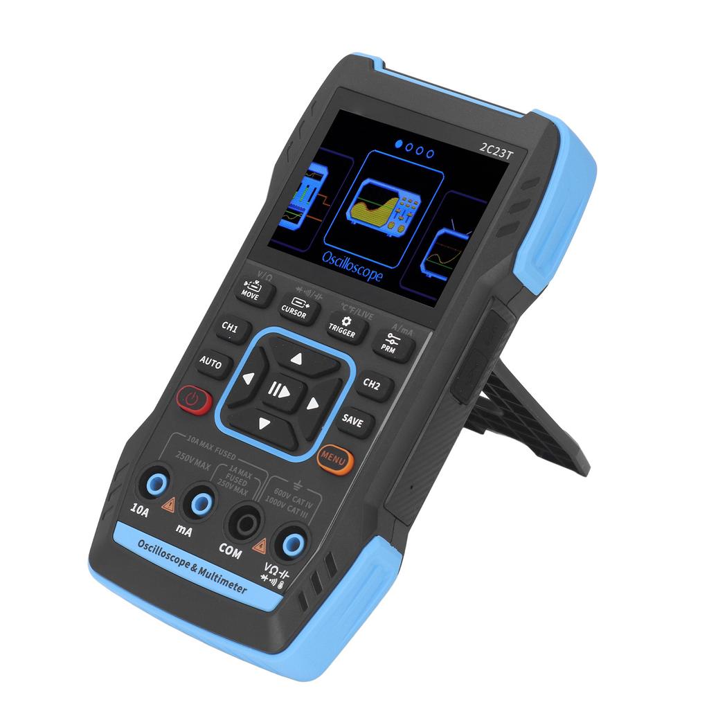 Осциллограф-мультиметр, генератор сигналов, 3 в 1, двухканальный, 2,8-дюймовый HD ЖК-цифровой дисплей
