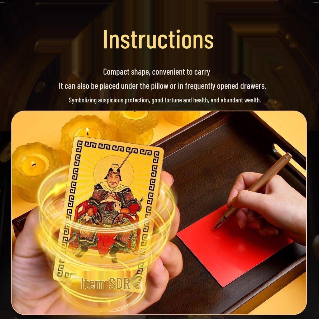 Year of the Horse Gold Card: Attract Wealth with Wen Zhe, The Great General - New Year Zodiac God of Wealth