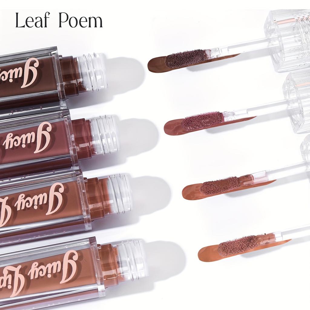 High Gloss Liquid Lip Gloss Hydrating and Moisturizing Plumping Lip Glaze  Brown Shades, Shimmer Finish Lipstick Gift