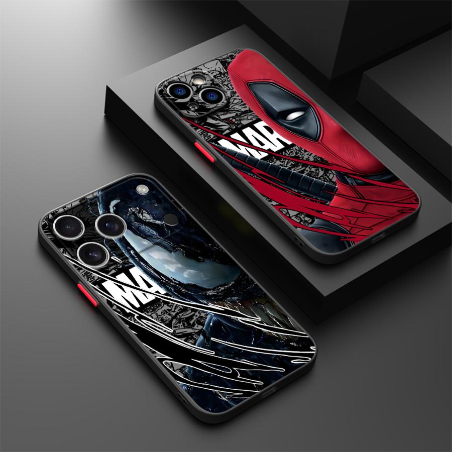 Marvel Spiderman Ironman Back Phone Cover Case for iPhone 17 Pro Max XS XR 16 Plus 7 8 SE 13 Mini 14 17e Air 11 12 15